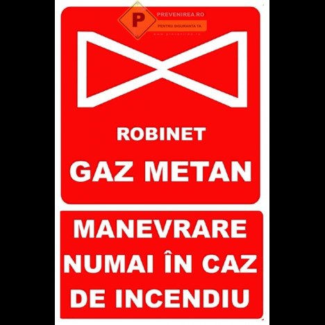 Indicatoare pentru robinet gaz metan